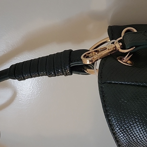 Like DREAMS Forest Green Woven Basketweave Satchel Shoulder Bag - Picture 7 of 10